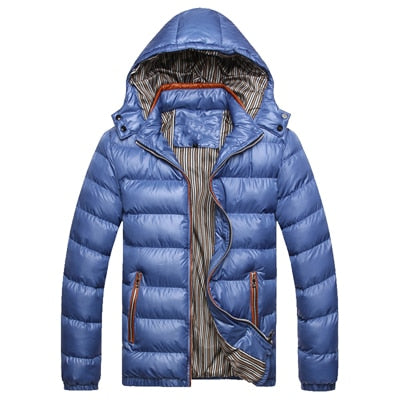 Winter Jackets Casual Parkas Men Coats Thick Thermal Shiny Coats Slim Fit