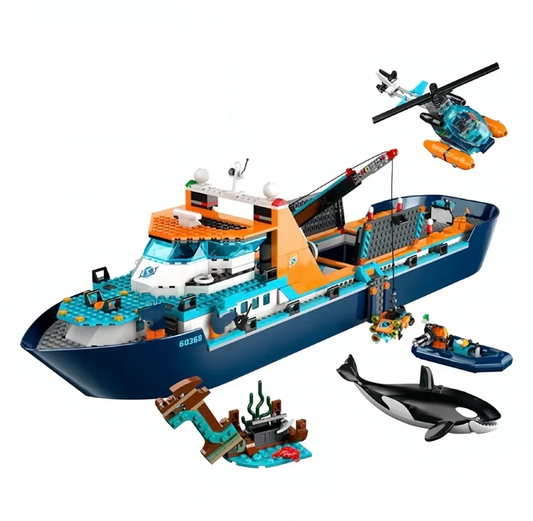 10443 City Arctic Icebreaker Ice Breaker Ship Buildinlg Blocks Brick DIY Toys