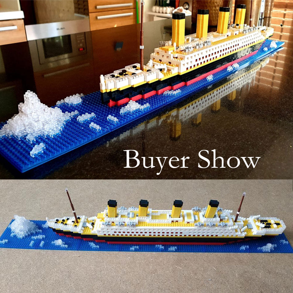 1860pcs RMS Titanic Model Large Cruise Ship/Boat 3D Micro Building Blocks Bricks