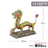 1416pcs Chinese Dragon Model Building Blocks Creative Mini Decoration Bricks