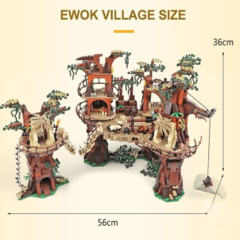 The Ewok Village 1990PCS Building Blocks Bricks Model Toys