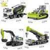 Engineering Truck Building Blocks Crane Bulldozer Excavator Car City Construction MOC Bricks Set