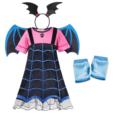 Vampirina Cosplay Dress Girl Kids Princess Dress Up Costume Halloween Costume
