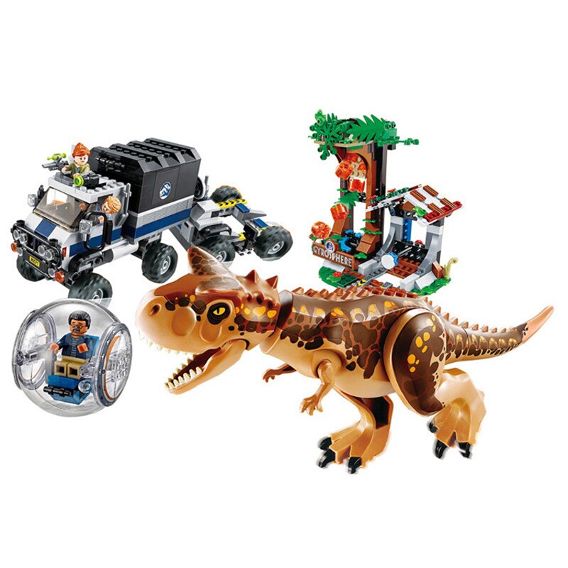 Jurassic World Tyrannosaurus Rex T. Rex Transport Triceratops Building Blocks