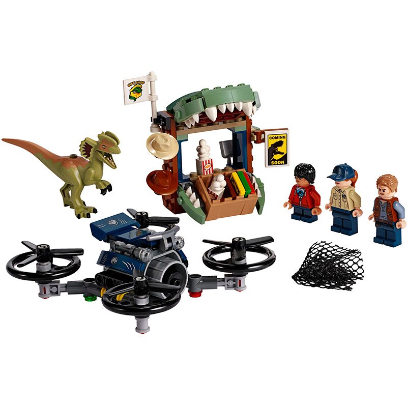 Jurassic World Tyrannosaurus Rex T. Rex Transport Triceratops Building Blocks