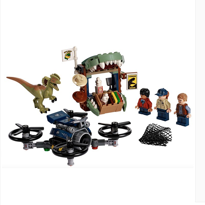 Jurassic World Tyrannosaurus Rex T. Rex Transport Triceratops Building Blocks