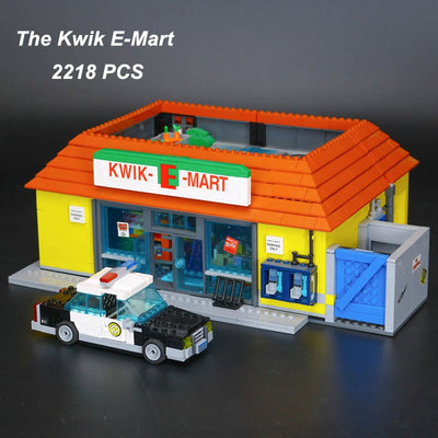 The Kwik E Mart And Supermarket House Model Building Blocks Bricks