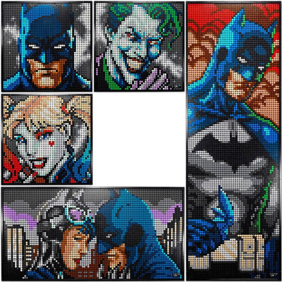 Superheroes Pixel Art Painting 3 in1 Building Blocks Movie Mosaic Mural Bricks Set