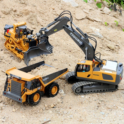 Remote Control Excavator RC Model Car Toys Dump Truck Bulldozer Engineering Vehicle
