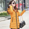 Winter hooded warm coat plus size candy color cotton padded jacket
