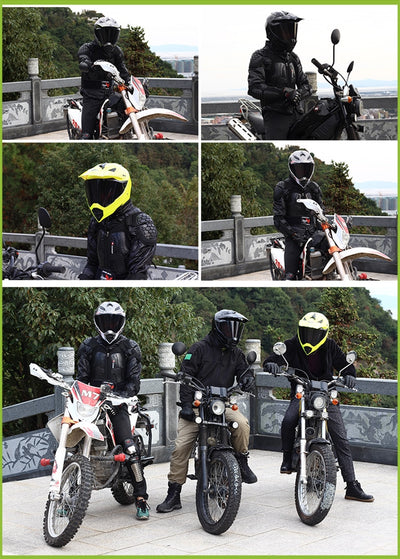 Mate Black Dual Hilldown Off Road Motorcycle helmet Dirt Bike ATV