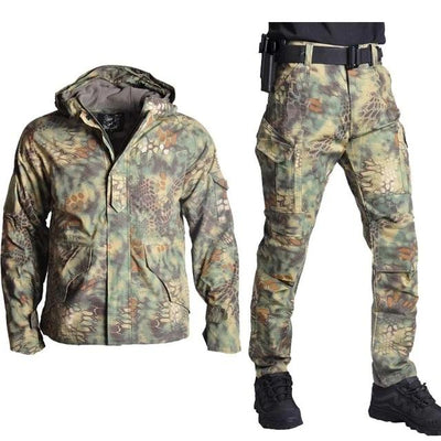 Tactical Jacket Set with Pants Outdoor Jacket Set with Pants Camouflage Military Army