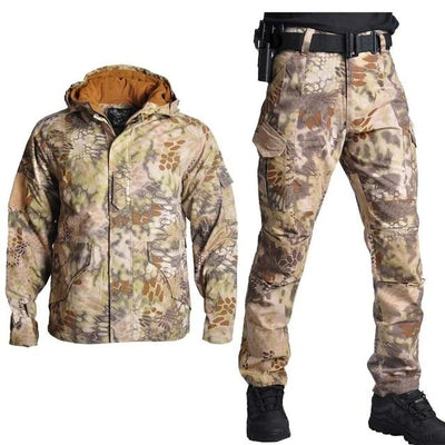 Tactical Jacket Set with Pants Outdoor Jacket Set with Pants Camouflage Military Army