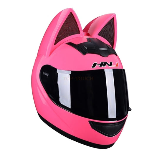 Cat Ear Helmet Motorcycle Helmet Full Face With Removable Cat Ears