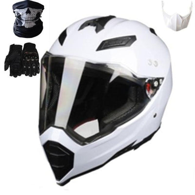 Mate Black Dual Hilldown Off Road Motorcycle helmet Dirt Bike ATV