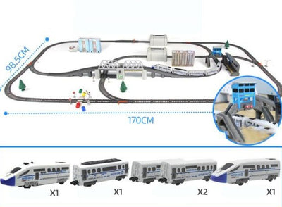 Electric High Speed Railway Harmony Track Train Toy Boy Assemble Diy Train High Speed Rail Set