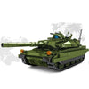 Military M1A2 T-14 Leopard 2A7+ Main Battle Tank Building Blocks WW2