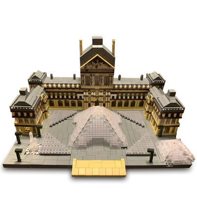 Paris Louvre Museum 3D Model Building Blocks World Architecture