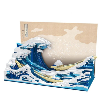 Japanese The Great Wave Off Kanagawa Home Decoration Model Bricks Kit Toys