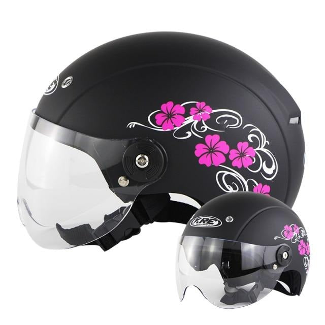 Womens Motorcycle Helmets Dot Half Face Light & Breathable