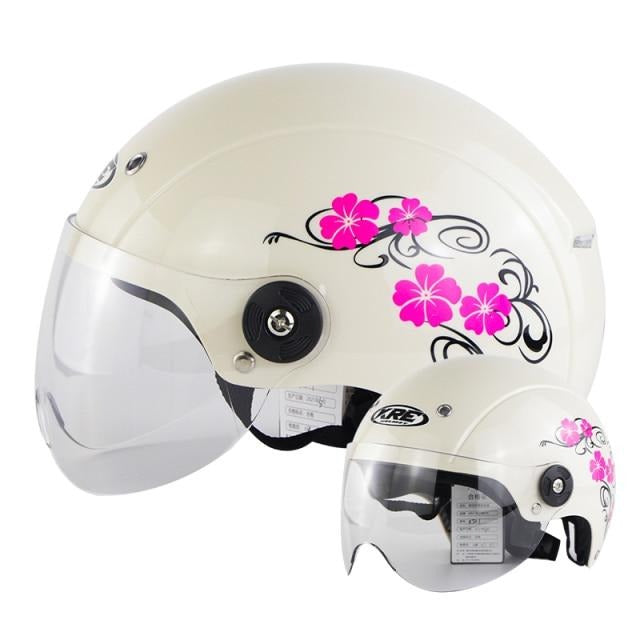 Womens Motorcycle Helmets Dot Half Face Light & Breathable