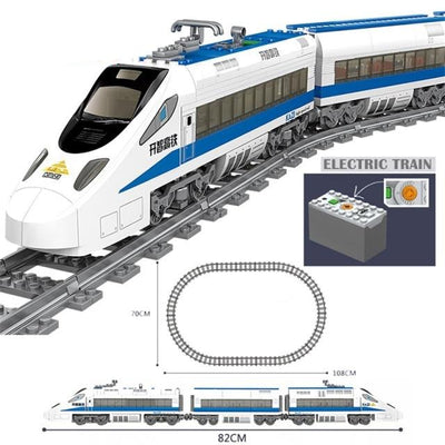 City Remote Control Train Harmony High-speed Rail Electric Car Building Blocks Technical Track Bricks Toys