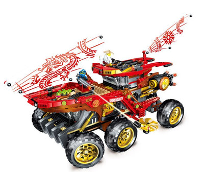 Ninja Land Bounty Truck Model Building Blocks Kids Toy