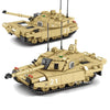 WW2 Army Tank Military MBT 2in1 M1A2 Abrams Tiger Cannon Truck Chariot Sets Soldiers Building Blocks