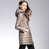 Padded Hooded Long Jacket White Duck Down Spring Jackets - Top Sale Item