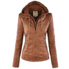 Winter Faux Leather Jacket Women Casual Basic Coats