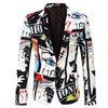 Mens Fashion Print Blazer Hip Hot Casual Slim Fit Suit Jacket - Top Sale Item
