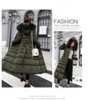 Winter Women Long Cotton Parkas Large Fur Collar Hooded Coat