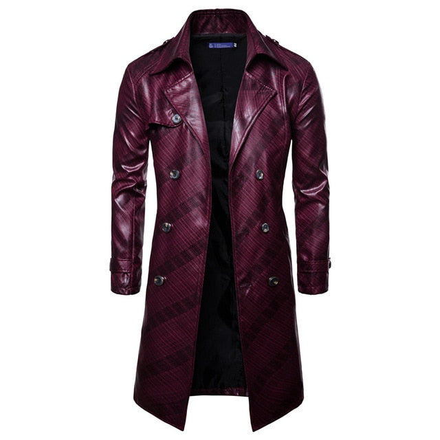 Spring Autumn Double-breasted Long Style Trench Coat Male Clothing - Top Sale Item