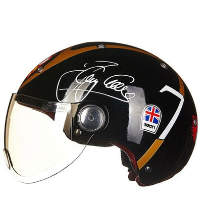 Motorcycle Half Face Helmets Vintage Motocross Electric Bicycle Safety