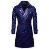 Leather Trench Coat Mens Long Faux leather Jacket - Top Sale Item