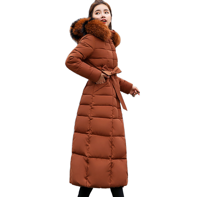 Winter Jacket Cotton Padded Warm Thicken Ladies Coat Long Coats Parka Womens Jackets