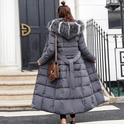 Winter Jacket Cotton Padded Warm Thicken Ladies Coat Long Coats Parka Womens Jackets