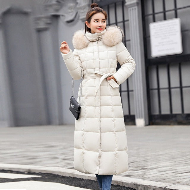 Winter Jacket Cotton Padded Warm Thicken Ladies Coat Long Coats Parka Womens Jackets