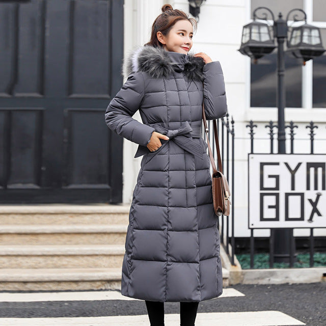 Winter Jacket Cotton Padded Warm Thicken Ladies Coat Long Coats Parka Womens Jackets