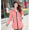 Winter hooded warm coat plus size candy color cotton padded jacket